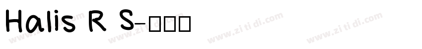 Halis R S字体转换